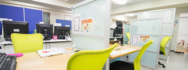 ポケットーワークの面接フロア